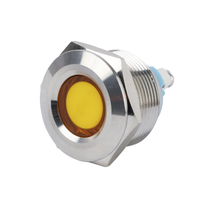 Stainless Steel Flat Head IP67 metal Indicator Light Pilot Signal Lamp Pin Terminal