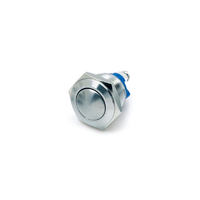 16mm Metal Curved Head Waterproof Momentary Push Button Switch