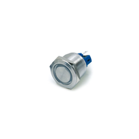 Flat 22mm ON OFF with led metal push button switch