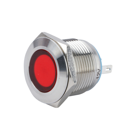 Best price 19mm LED red green blue yellow white orange spade terminal metal Indicator Light Lamp